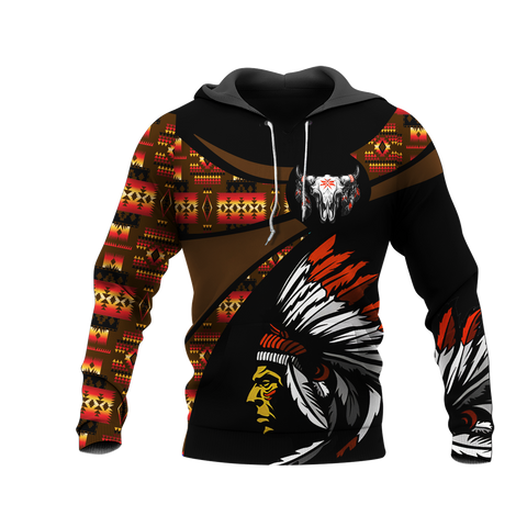 Powwow StoreHD000760 Pattern Native Pride 3D Hoodie