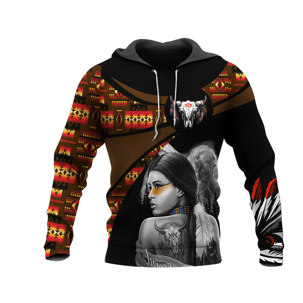 Powwow StoreHD000761 Pattern Native Pride 3D Hoodie