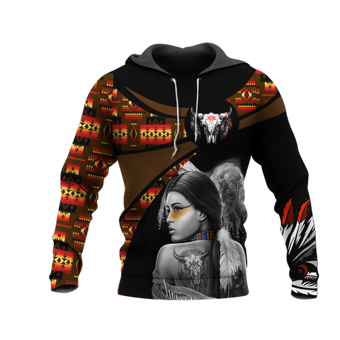 Powwow StoreHD000761 Pattern Native Pride 3D Hoodie