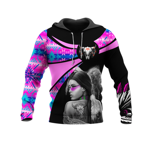 Powwow StoreHD000762 Pattern Native Pride 3D Hoodie