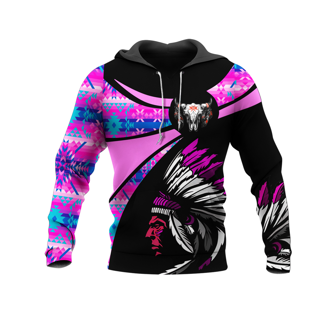 Powwow StoreHD000764 Pattern Native Pride 3D Hoodie