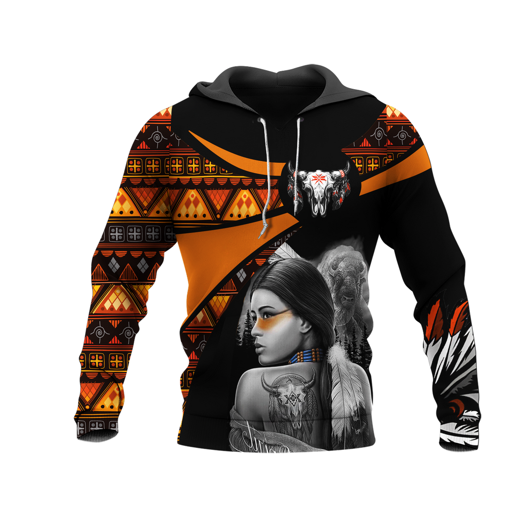 Powwow StoreHD000763 Pattern Native Pride 3D Hoodie