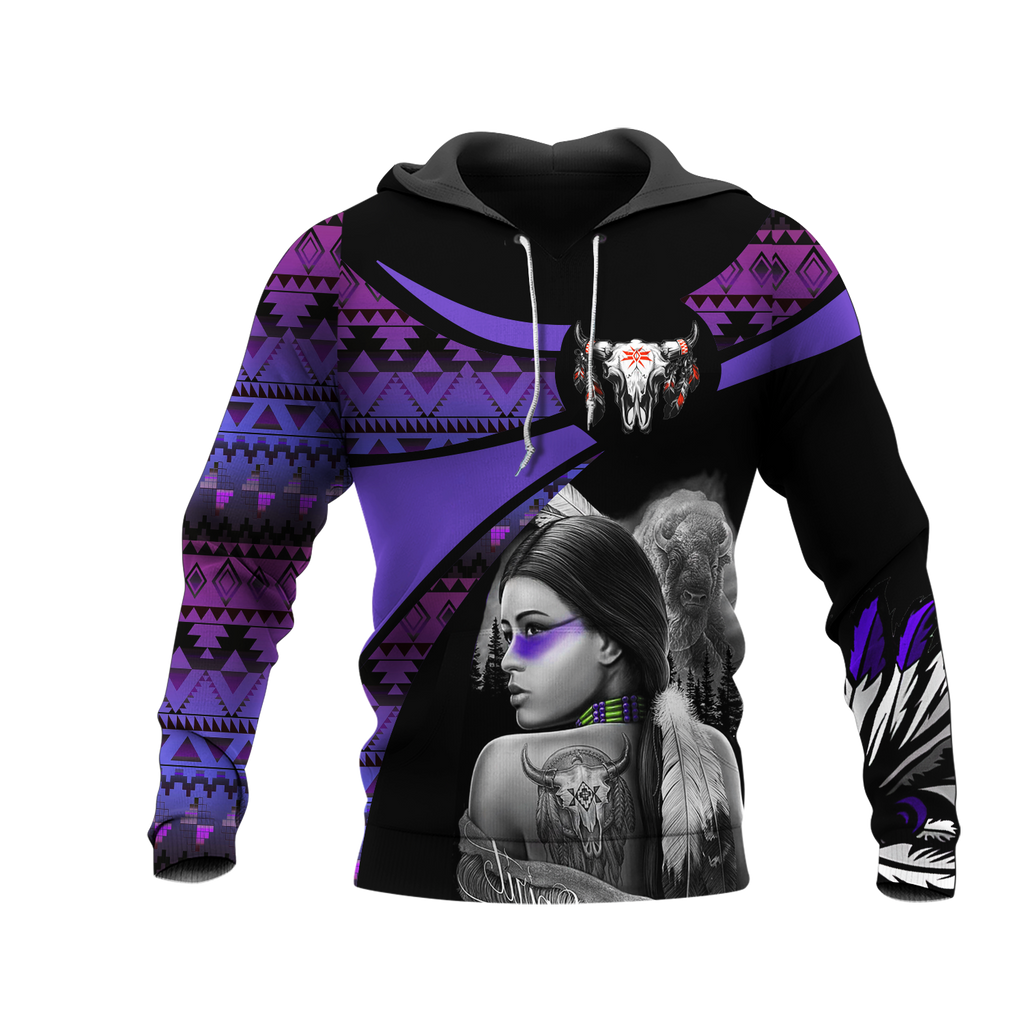 Powwow StoreHD000766 Pattern Native Pride 3D Hoodie