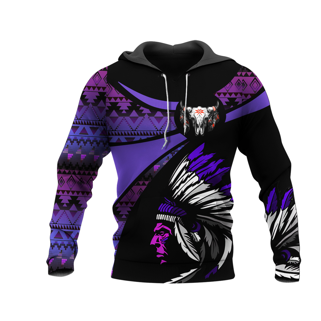 Powwow StoreHD000767 Pattern Native Pride 3D Hoodie