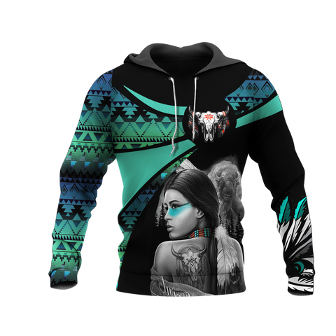 Powwow StoreHD000769 Pattern Native Pride 3D Hoodie