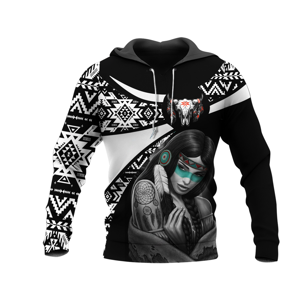 Powwow StoreHD000771 Pattern Native Pride 3D Hoodie