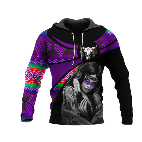 Powwow StoreHD000772 Pattern Native Pride 3D Hoodie