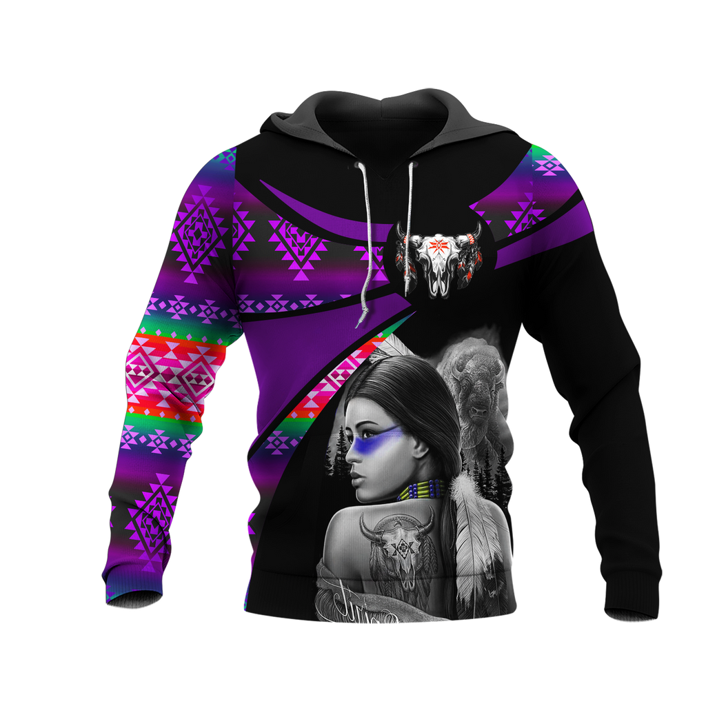 Powwow StoreHD000773 Pattern Native Pride 3D Hoodie