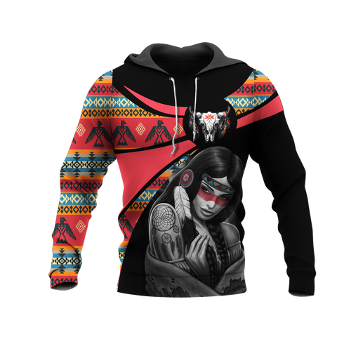 Powwow StoreHD000776 Pattern Native Pride 3D Hoodie