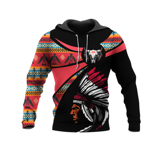 Powwow StoreHD000751 Pattern Native Pride 3D Hoodie