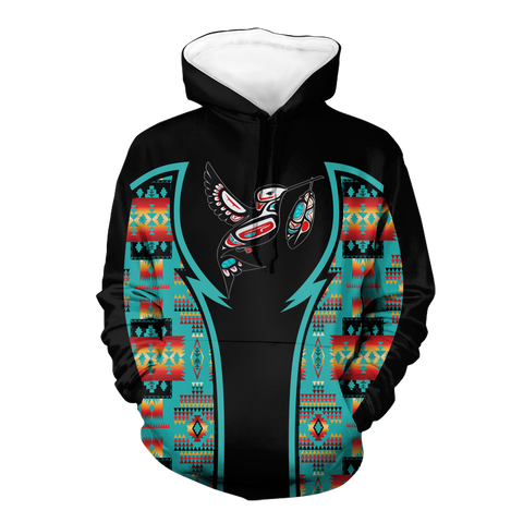 Powwow StoreHD000780 Pattern Native Pride 3D Hoodie