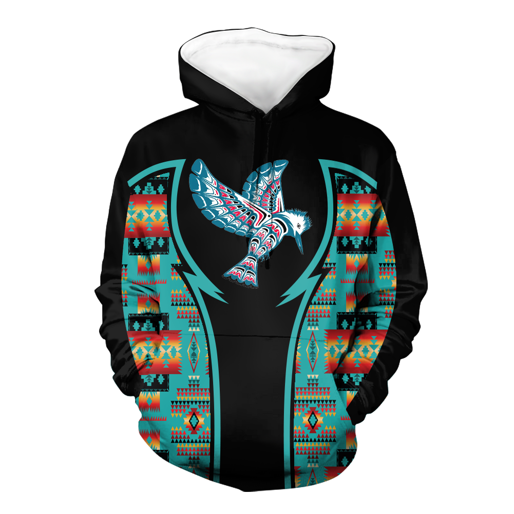 Powwow StoreHD000781 Pattern Native Pride 3D Hoodie