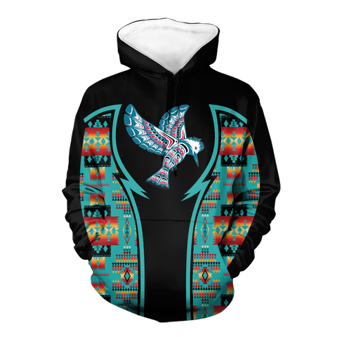 Powwow StoreHD000781 Pattern Native Pride 3D Hoodie