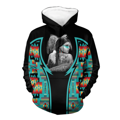 Powwow StoreHD000783 Pattern Native Pride 3D Hoodie