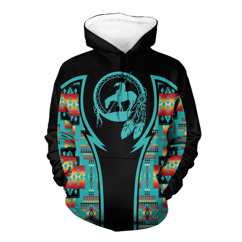 Powwow StoreHD000784 Pattern Native Pride 3D Hoodie