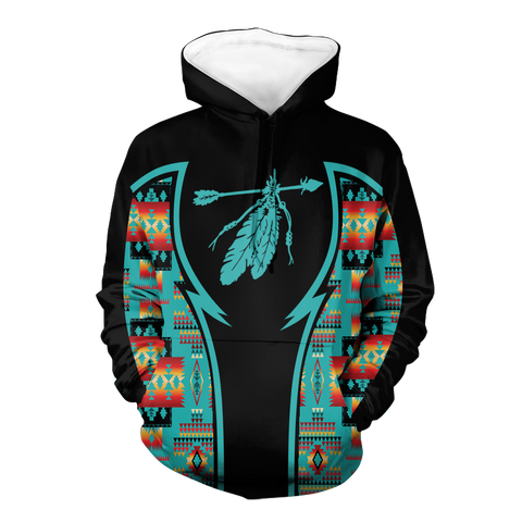 Powwow StoreHD000785 Pattern Native Pride 3D Hoodie