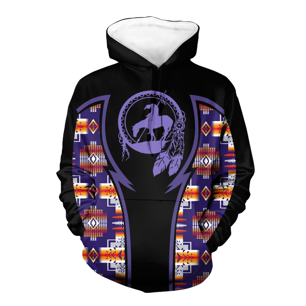 Powwow StoreHD000786 Pattern Native Pride 3D Hoodie