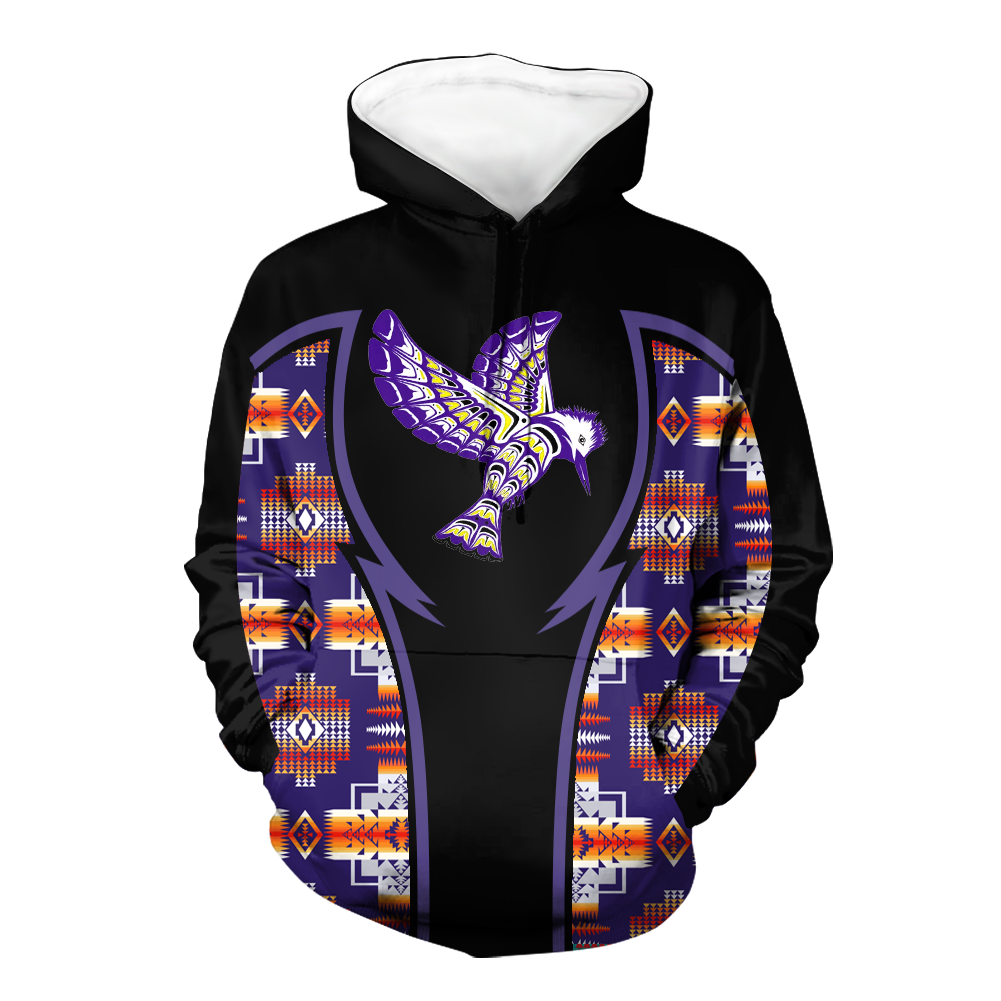 Powwow StoreHD000787 Pattern Native Pride 3D Hoodie