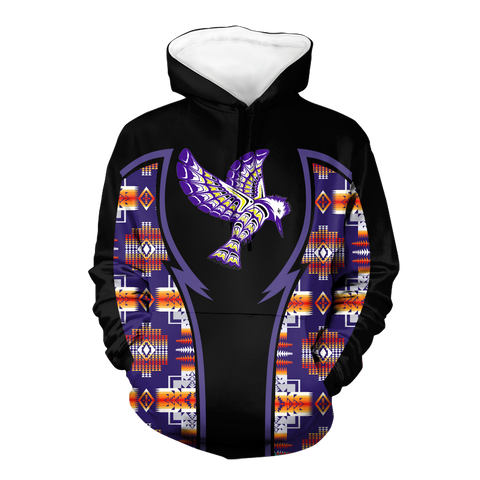 Powwow StoreHD000787 Pattern Native Pride 3D Hoodie