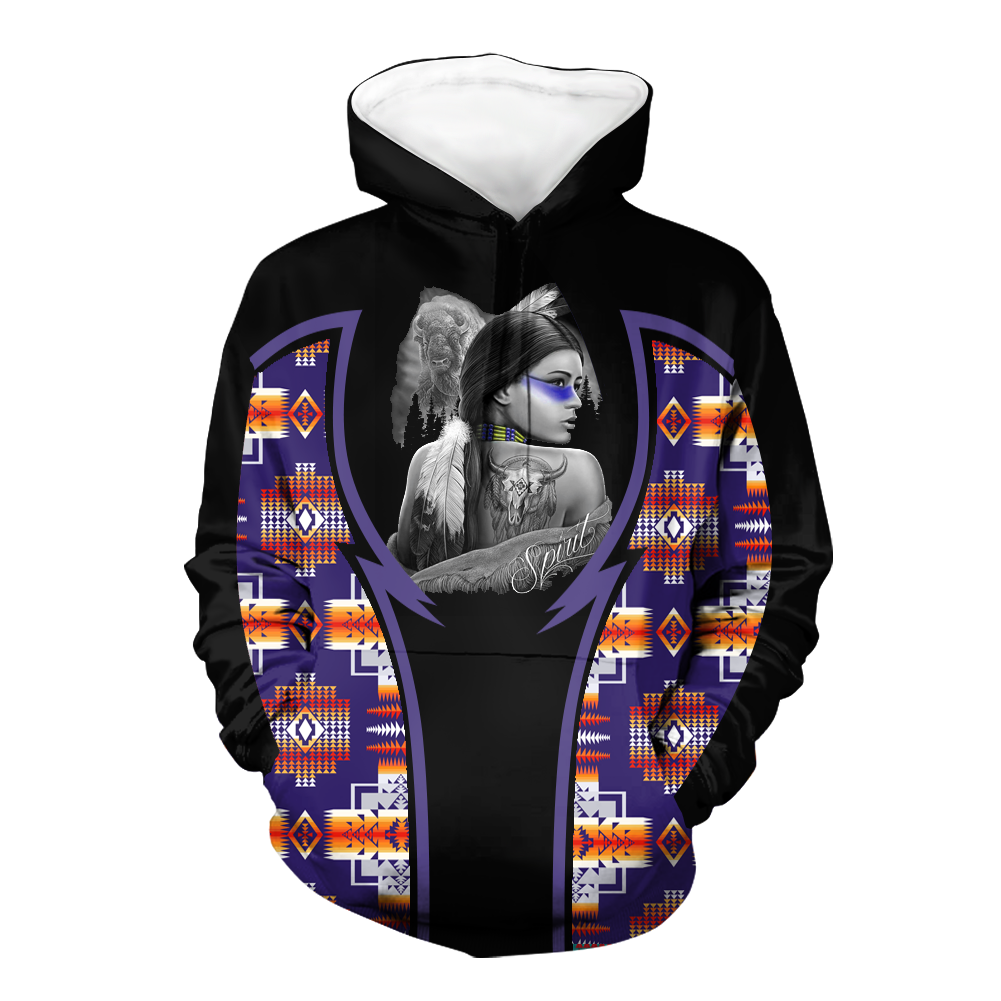 Powwow StoreHD000788 Pattern Native Pride 3D Hoodie