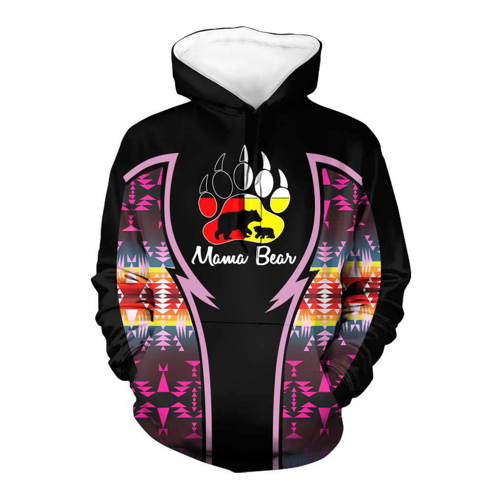 Powwow StoreHD000790 Pattern Native Pride 3D Hoodie