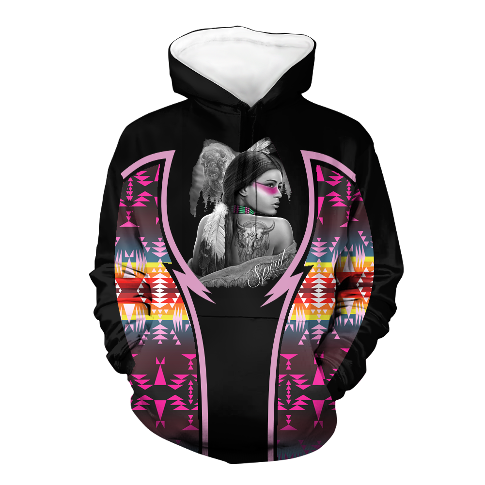 Powwow StoreHD000791 Pattern Native Pride 3D Hoodie