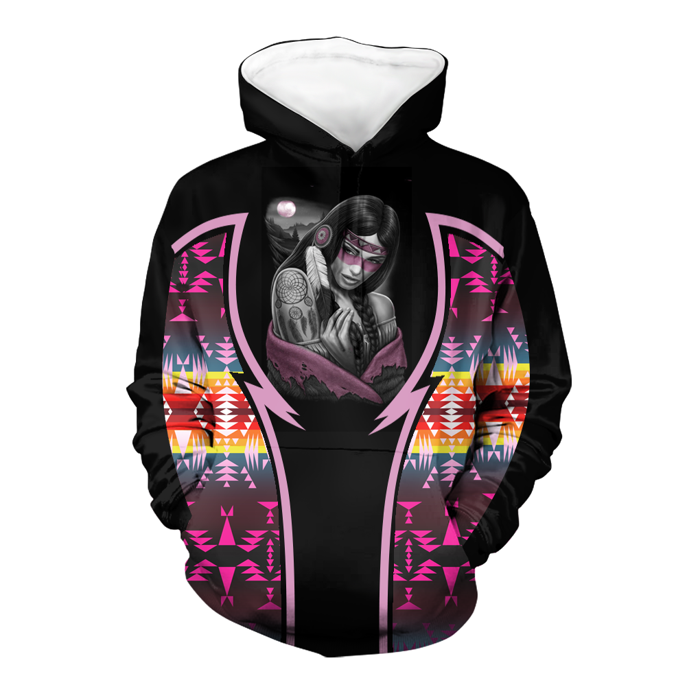 Powwow StoreHD000792 Pattern Native Pride 3D Hoodie