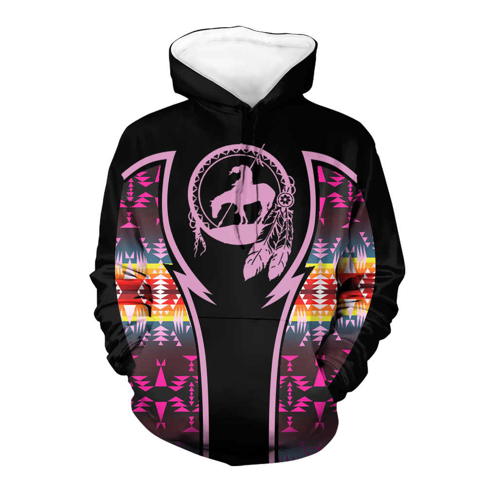 Powwow StoreHD000793 Pattern Native Pride 3D Hoodie