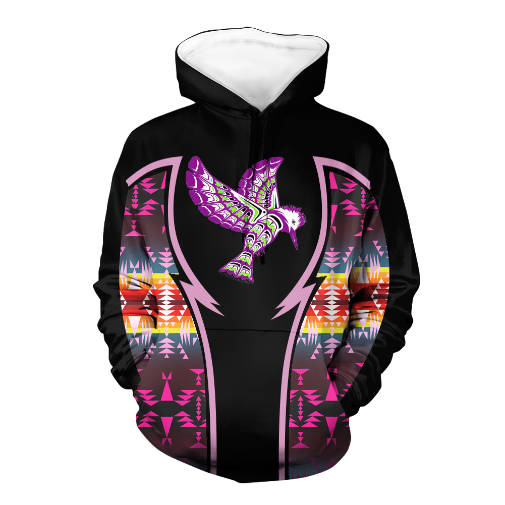 Powwow StoreHD000794 Pattern Native Pride 3D Hoodie