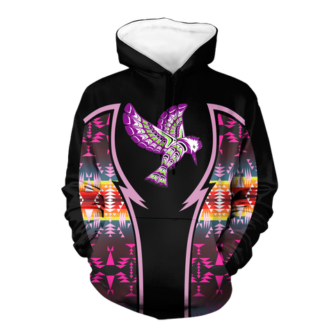 Powwow StoreHD000794 Pattern Native Pride 3D Hoodie