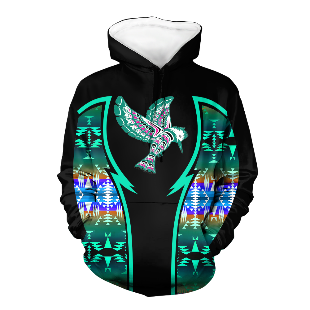 Powwow StoreHD000795 Pattern Native Pride 3D Hoodie