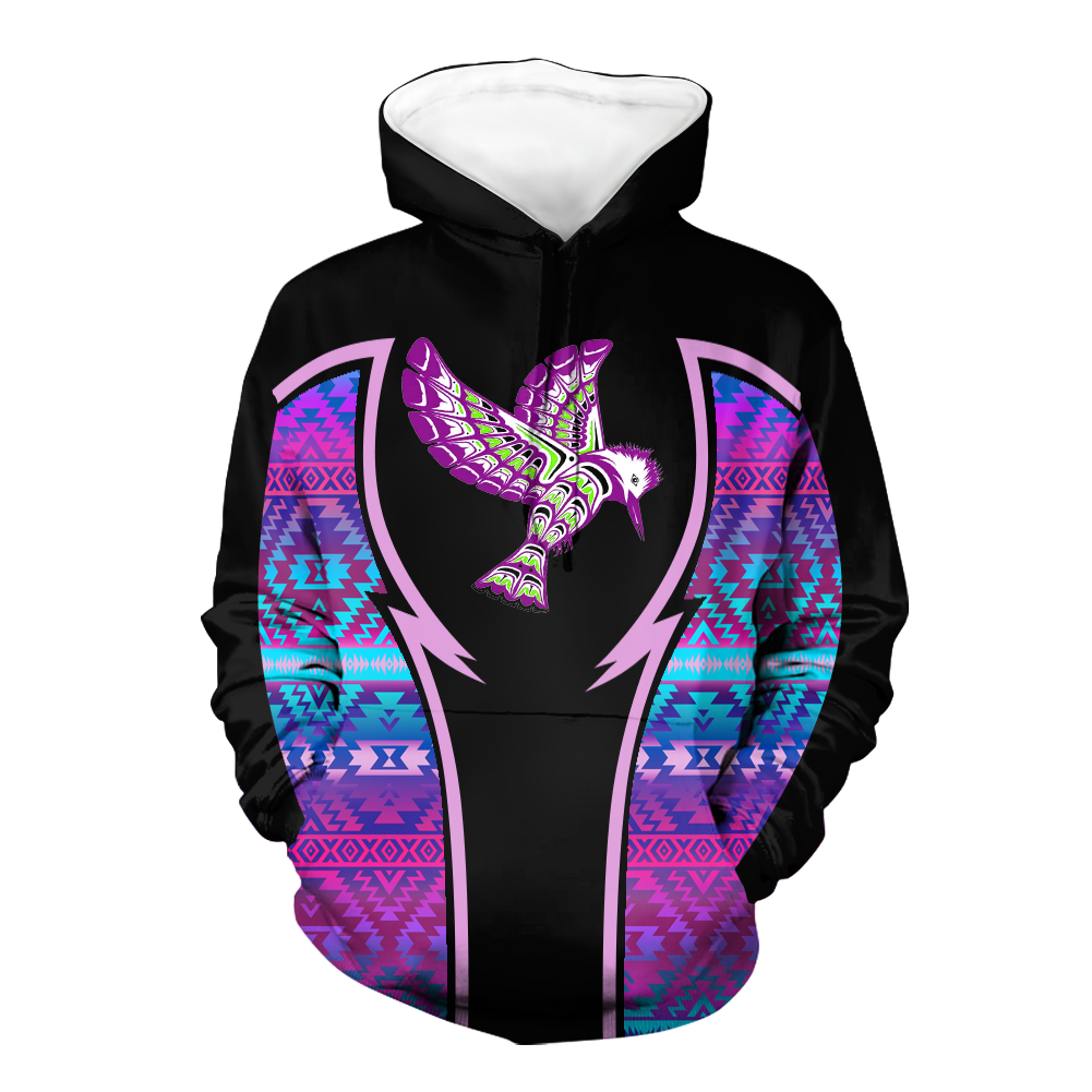 Powwow StoreHD000800 Pattern Native Pride 3D Hoodie