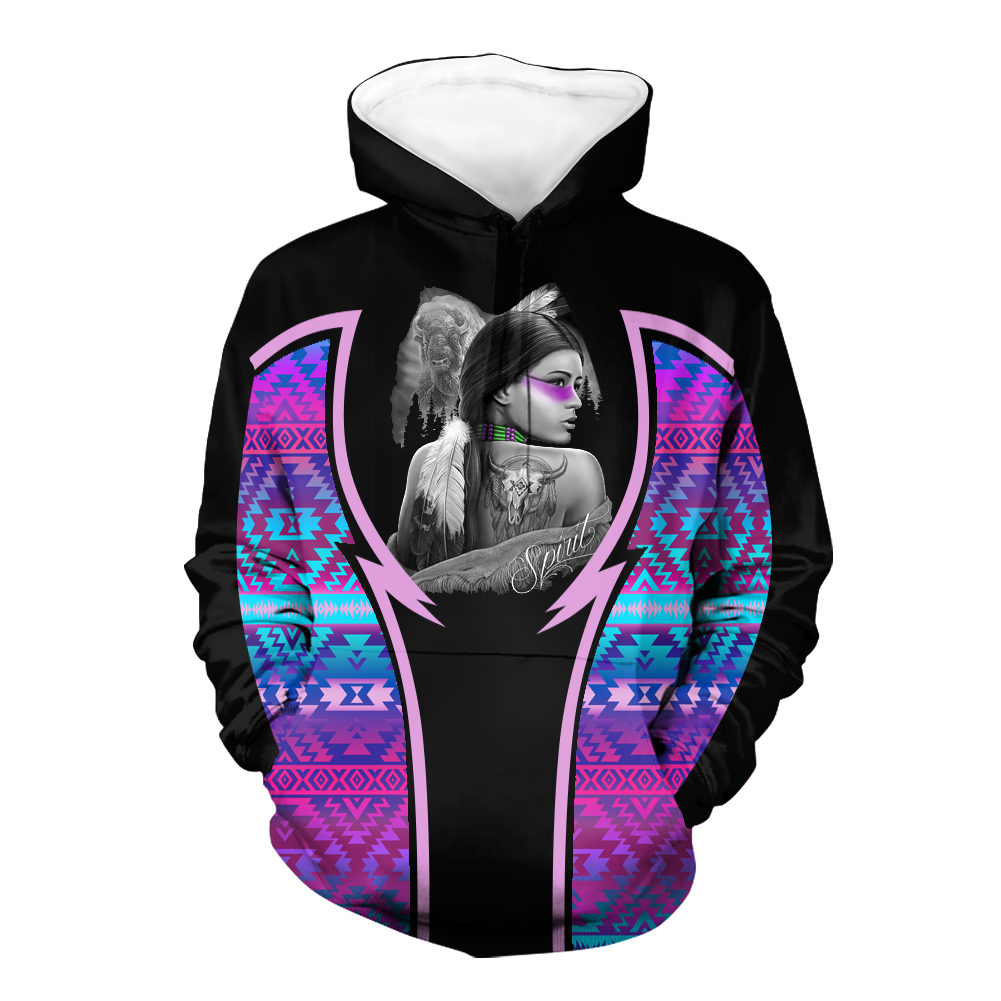 Powwow StoreHD000802 Pattern Native Pride 3D Hoodie