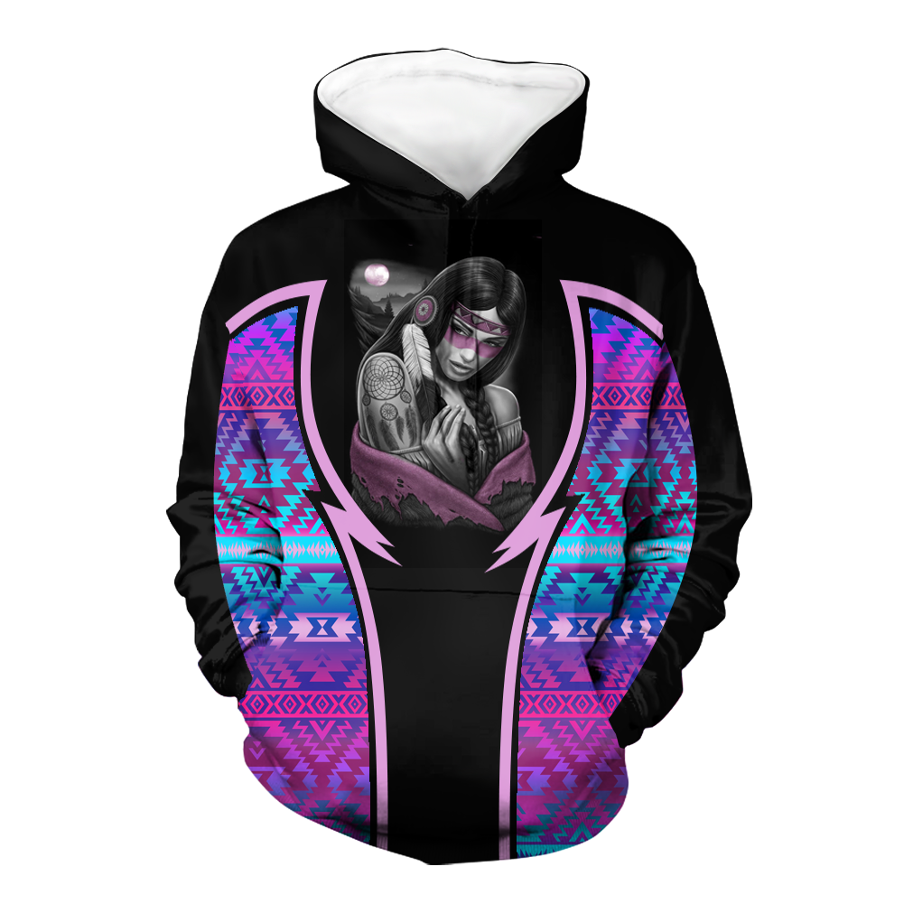 Powwow StoreHD000803 Pattern Native Pride 3D Hoodie