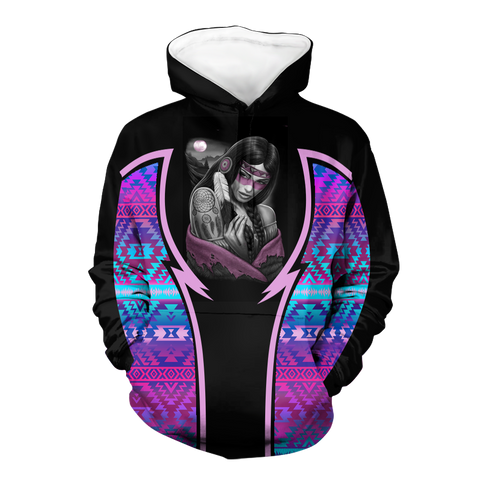 Powwow StoreHD000803 Pattern Native Pride 3D Hoodie