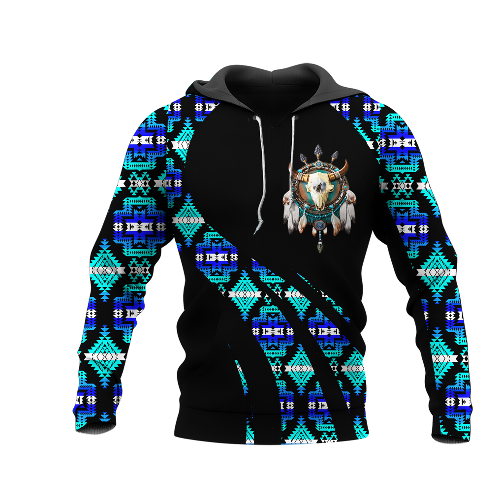 Powwow StoreHD000836 Pattern Native Pride 3D Hoodie