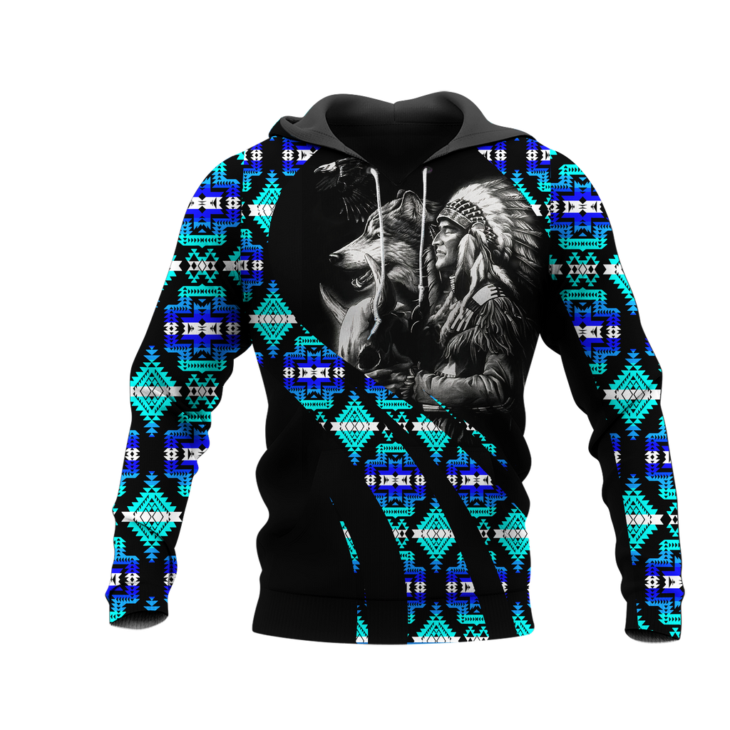 Powwow StoreHD000837 Pattern Native Pride 3D Hoodie