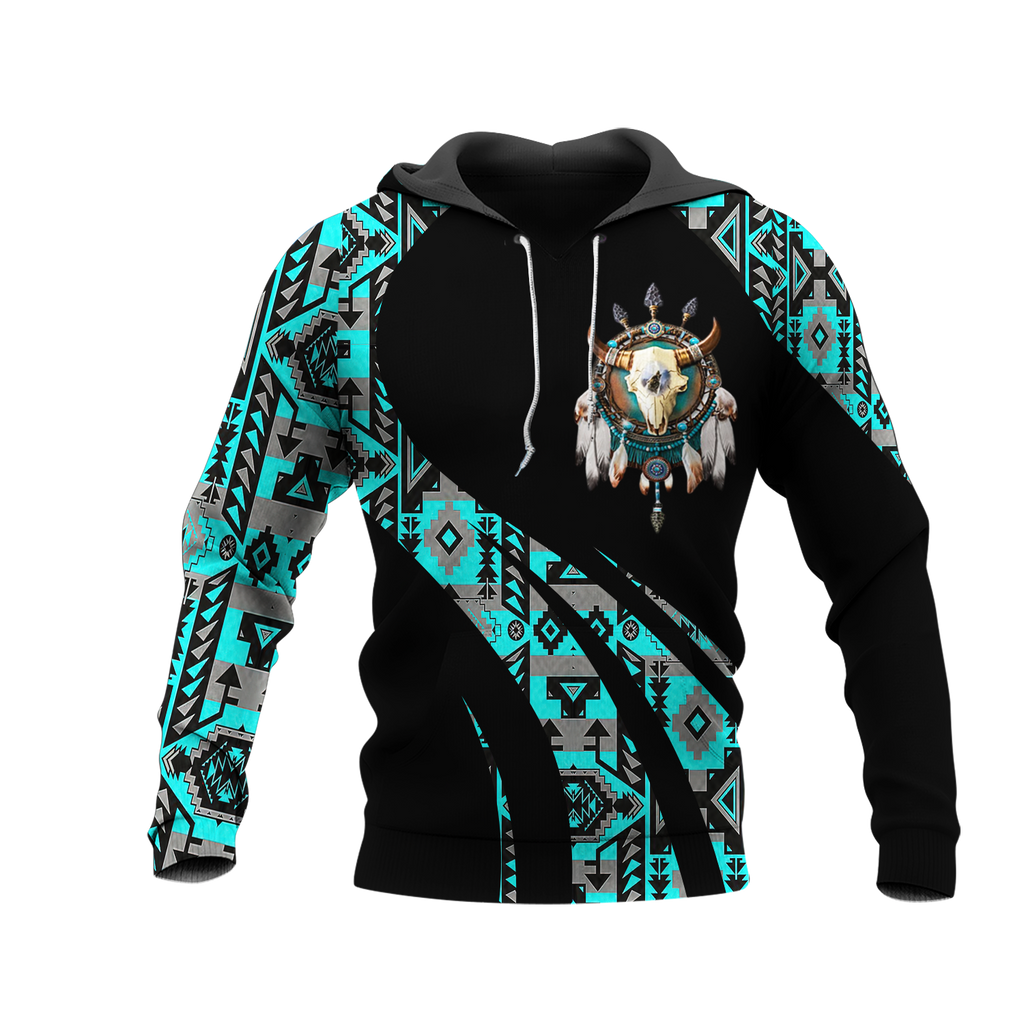 Powwow StoreHD000841 Pattern Native Pride 3D Hoodie