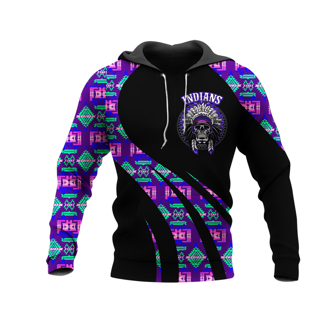 Powwow StoreHD000843 Pattern Native Pride 3D Hoodie