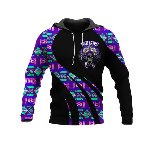 Powwow StoreHD000843 Pattern Native Pride 3D Hoodie