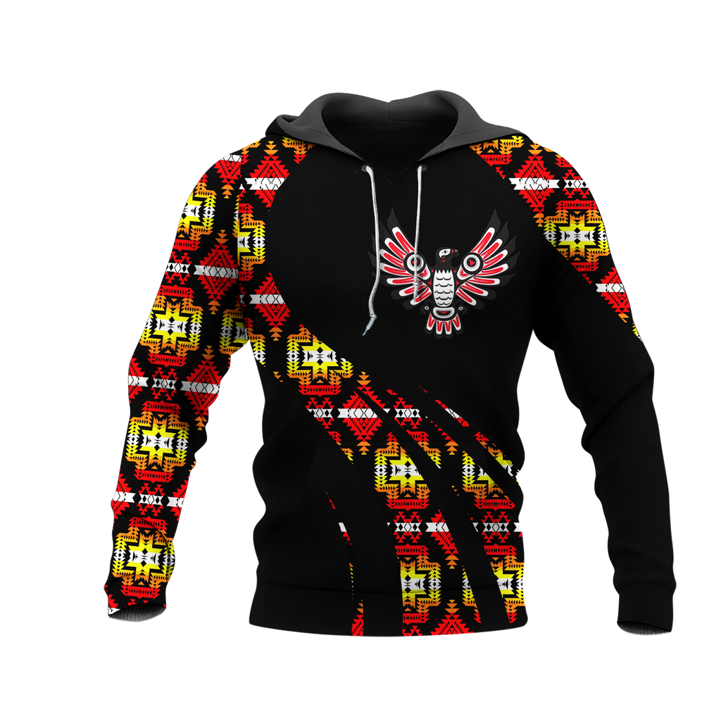 Powwow StoreHD000848 Pattern Native Pride 3D Hoodie