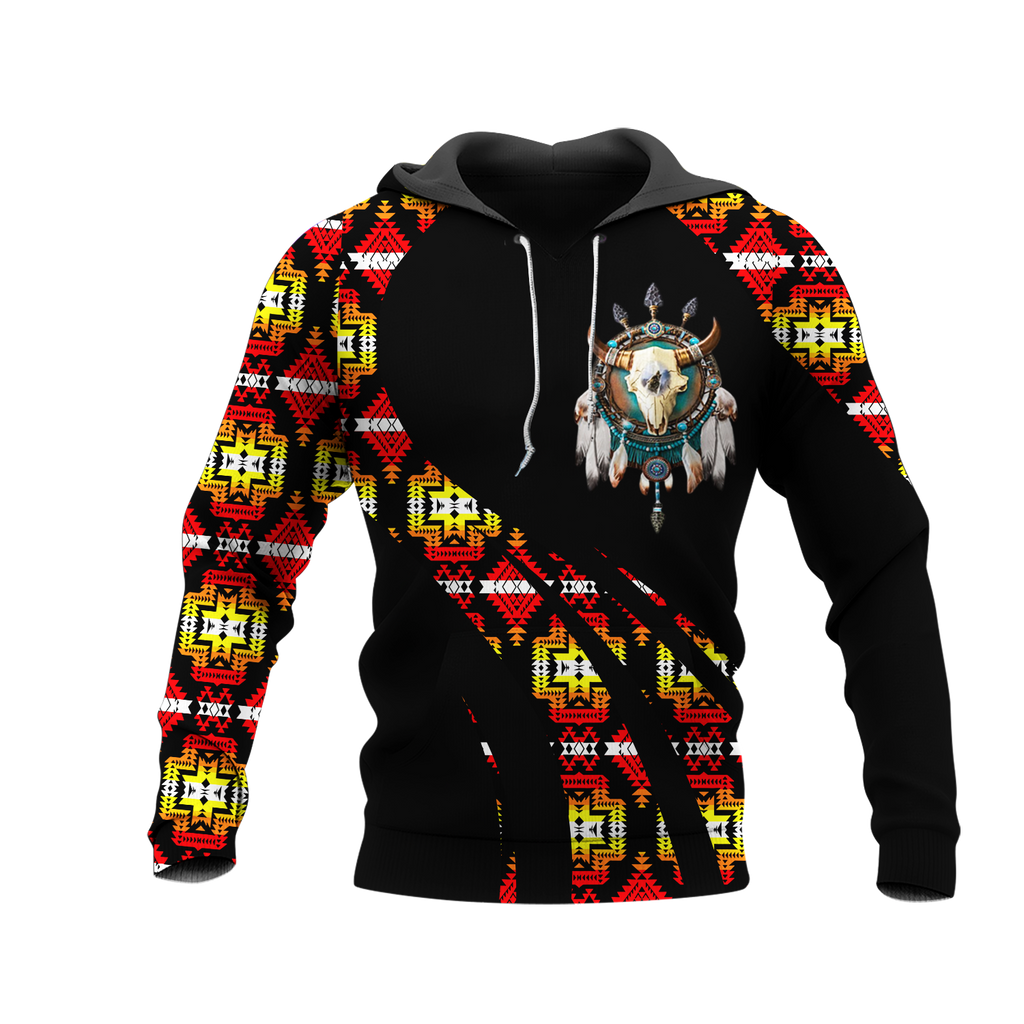 Powwow StoreHD000849 Pattern Native Pride 3D Hoodie