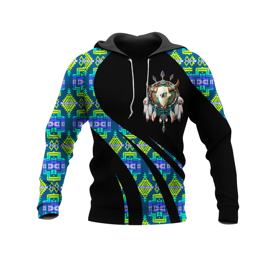 Powwow StoreHD000853 Pattern Native Pride 3D Hoodie