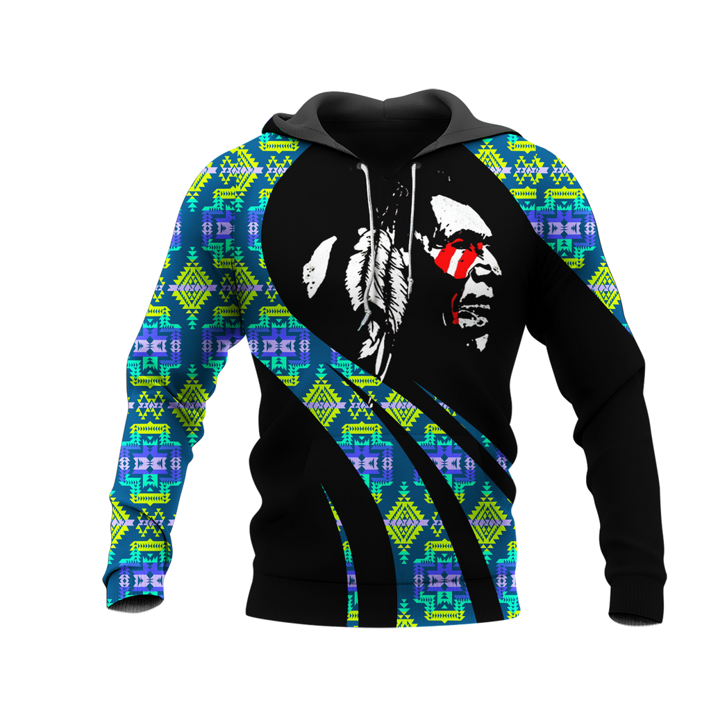 Powwow StoreHD000854 Pattern Native Pride 3D Hoodie