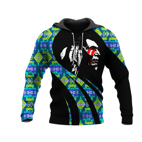 Powwow StoreHD000854 Pattern Native Pride 3D Hoodie