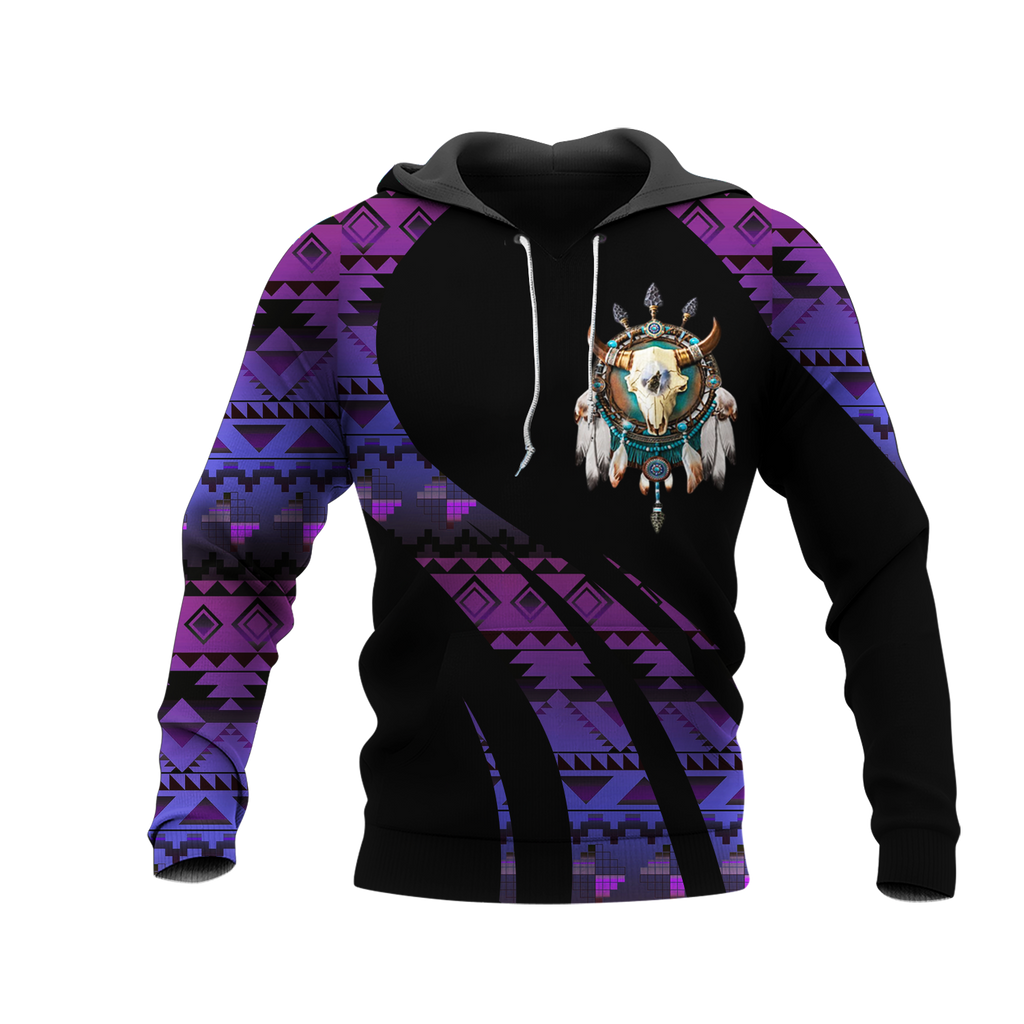 Powwow StoreHD000857 Pattern Native Pride 3D Hoodie