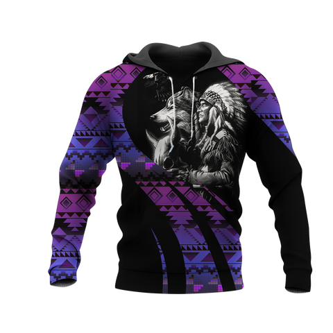 Powwow StoreHD000859 Pattern Native Pride 3D Hoodie