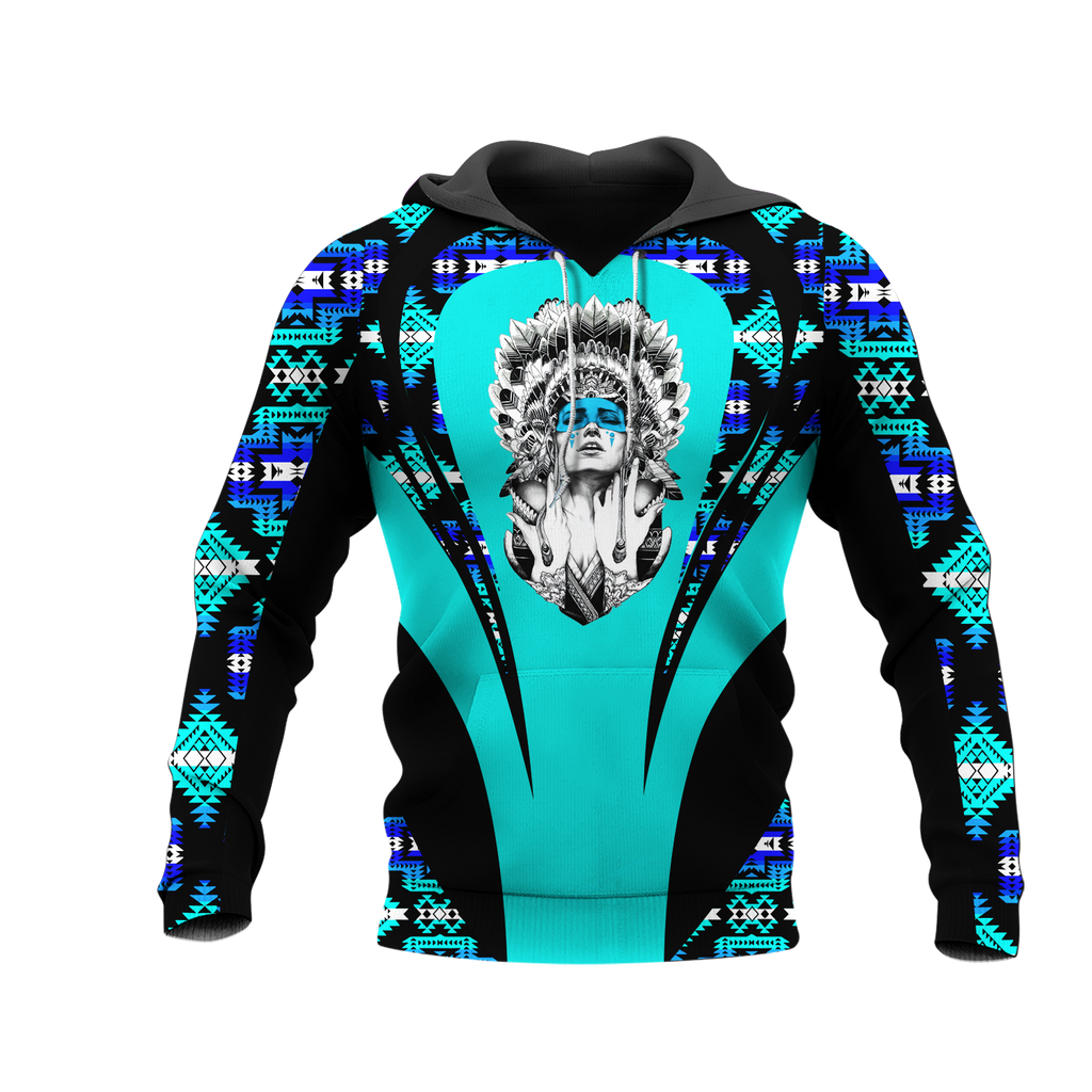 Powwow StoreHD000863 Pattern Native Pride 3D Hoodie