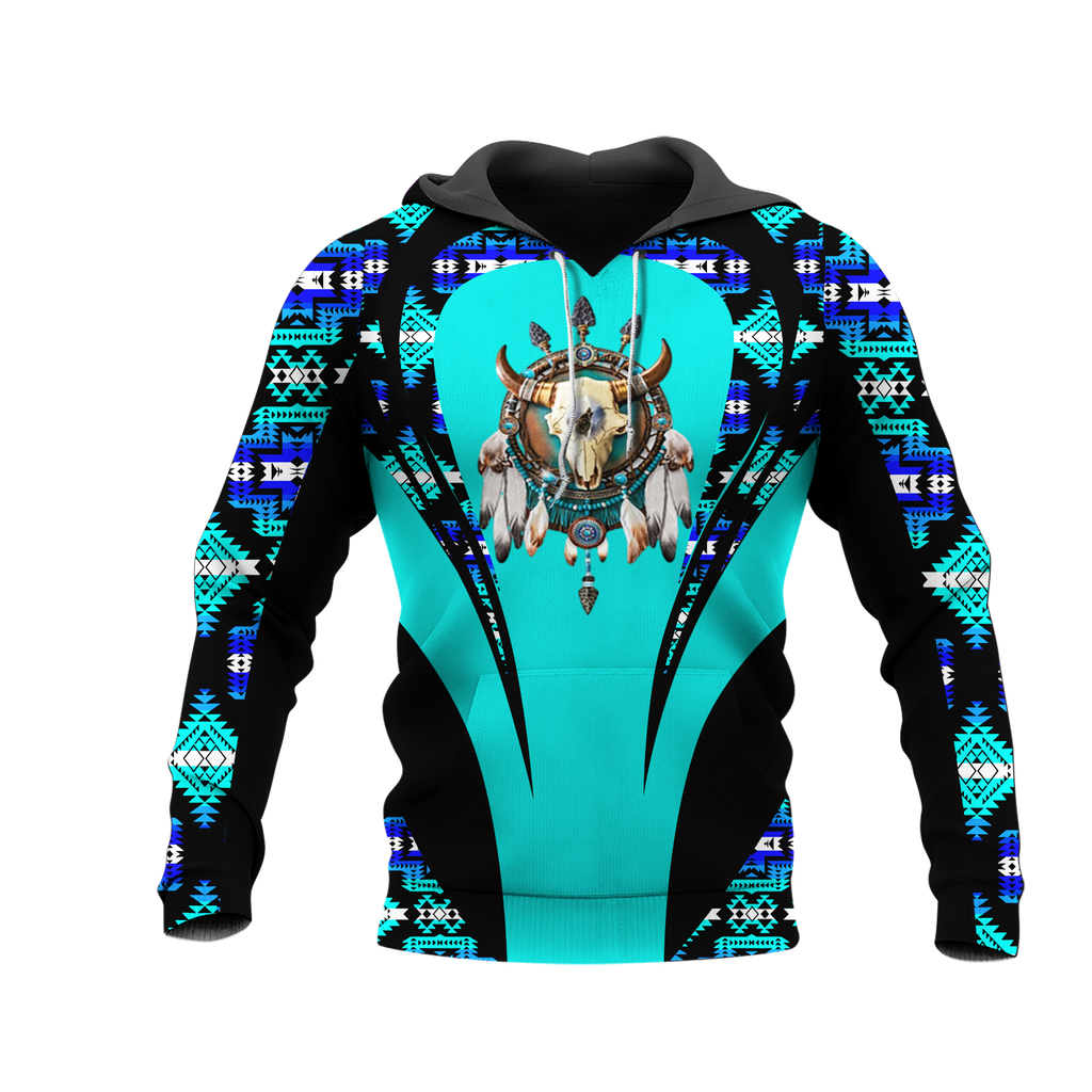 Powwow StoreHD000865 Pattern Native Pride 3D Hoodie