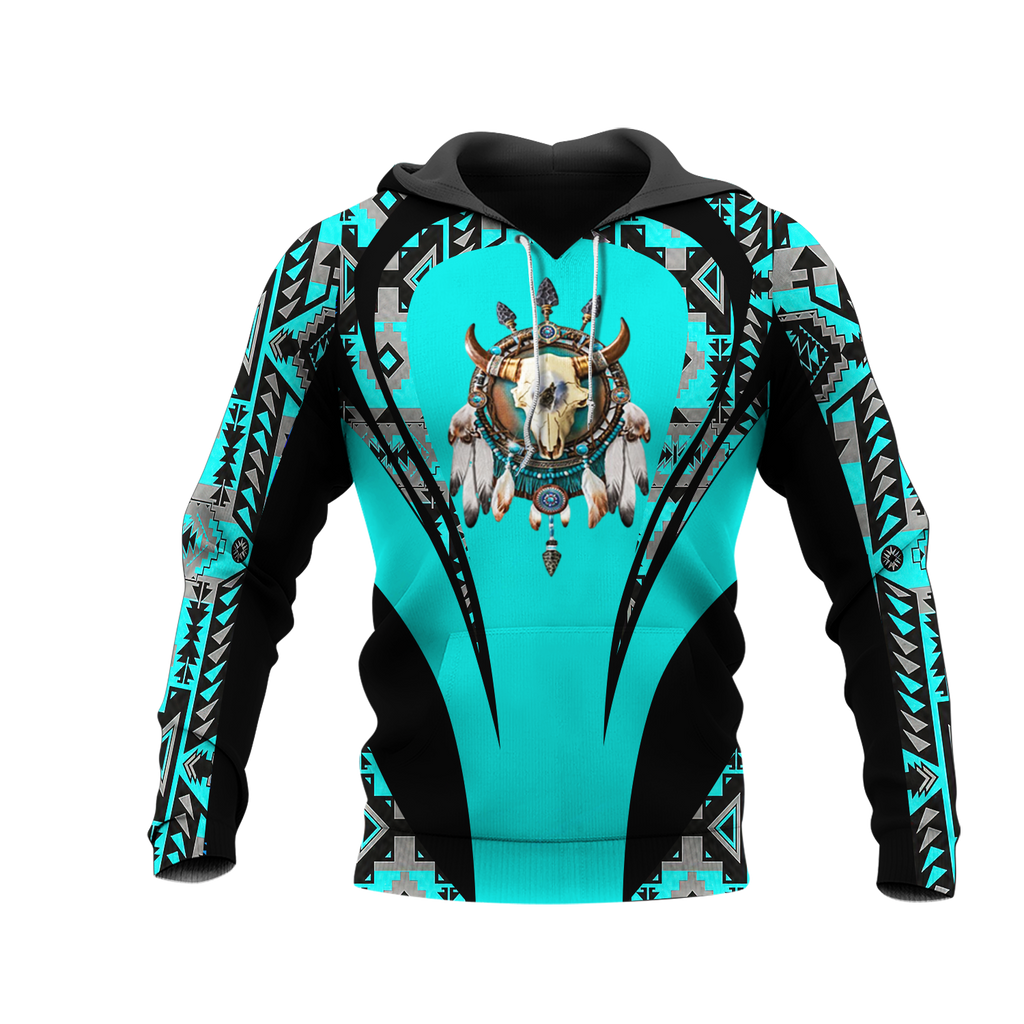 Powwow StoreHD000871 Pattern Native Pride 3D Hoodie